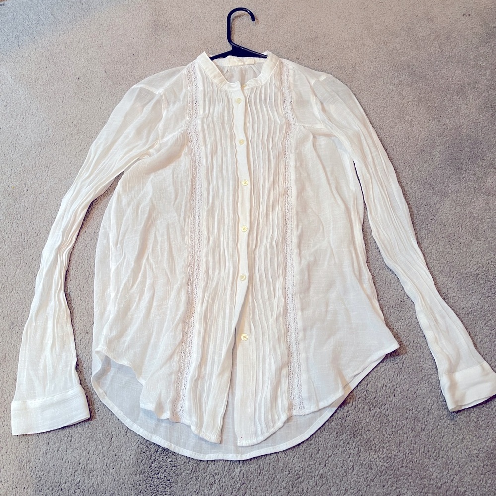 Gap white linen shirt xs